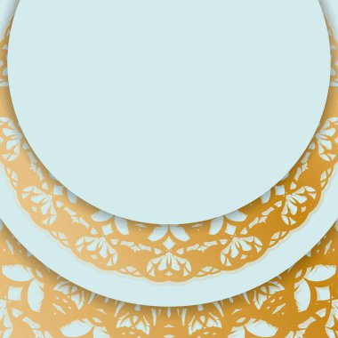 Kartpostal antik altın desenli ve basılmaya hazır..