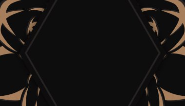 Yunanca kahverengi desenli siyah arkaplan ve metnin altına yerleştir