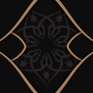 Tasarımınız için siyah ve kahverengi renkli tebrik kartı..