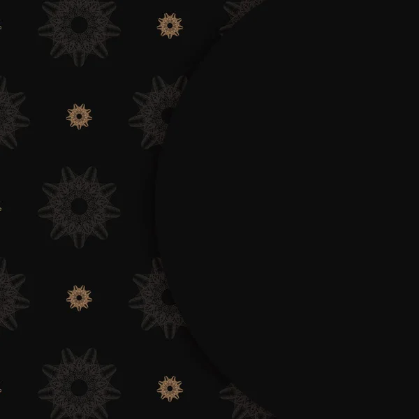 Flyer Marron Indien Noir Pour Votre Marque — Image vectorielle