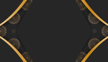 Siyah arkaplan, Hint altınları ve metin için yer