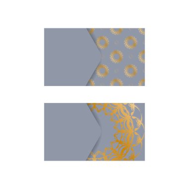 Kişiliğin için altın desenli gri renkli kartvizit..