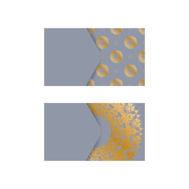 Gri kartvizitli, kişiliği için Hint altını süslü..