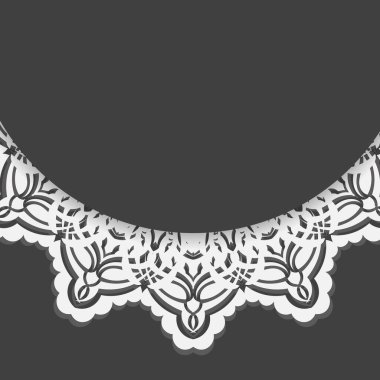 Klasik beyaz desenli siyah broşür tipografi için hazırlanıyor..