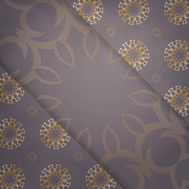 Hint altınları tipografi için hazırlanmış kahverengi broşür..