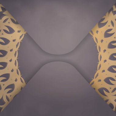 Kahverengi renkli broşür, markanız için lüks altın süsler..