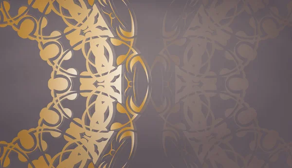Arrière Plan Couleur Marron Avec Motif Mandala Pour Conception Sous — Image vectorielle