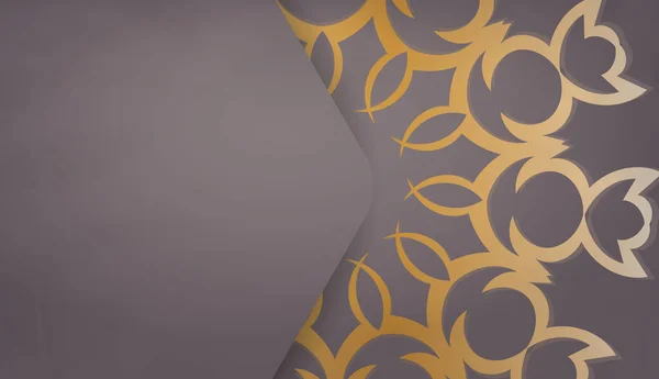 Modèle Bannière Marron Avec Motif Abstrait Pour Conception Sous Votre — Image vectorielle