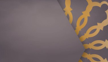 Logonuz için altın desenli kahverengi arkaplan