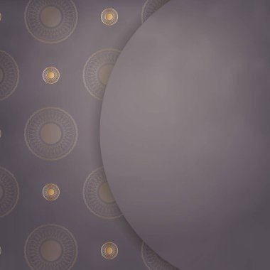 Markanız için klasik altın desenli kahverengi broşür..