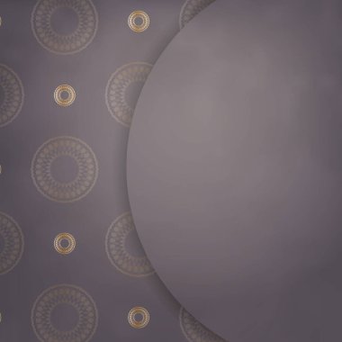 Markanız için soyut altın desenli kahverengi broşür..