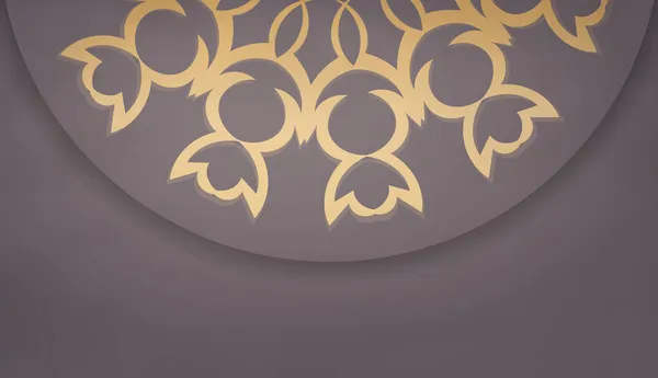 Фон Коричневого Кольору Вінтажними Золотими Прикрасами Місцем Вашого Логотипу Або — стоковий вектор