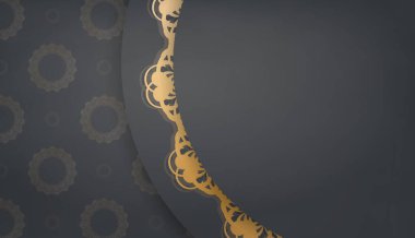 Siyah arkaplan, Hint altını süslemeleri ve logo veya metin için boşluk