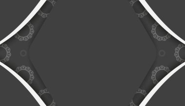 Hint beyaz süslemeleri ve logonuz için bir yeri olan siyah pankart.