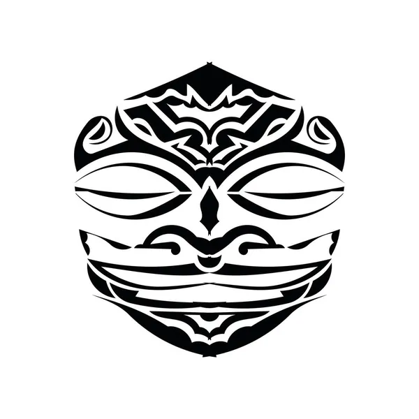 Masque Tribal Fabriqué Vecteur Symbole Totem Traditionnel Isolé — Image vectorielle