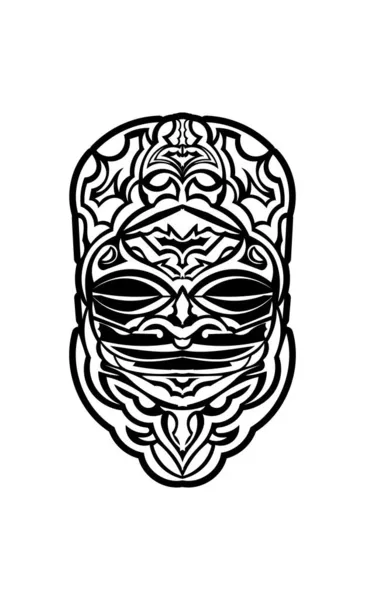 Maschera Tribale Fatta Vettore Totem Tradizionale Simbolo Isolato — Vettoriale Stock
