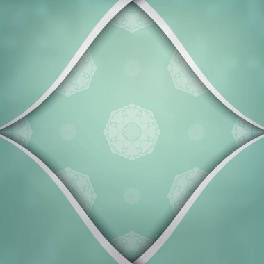 Naneli broşür ve tipografi için hazırlanmış beyaz mandala broşürü..