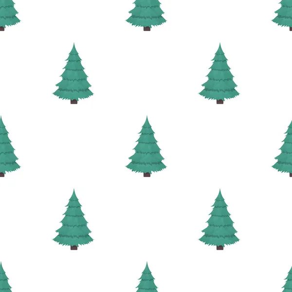 Patrón Sin Costuras Con Árbol Navidad Verde Fondo Con Pino — Vector de stock