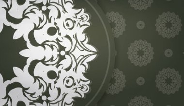 Eskimiş beyaz desenli koyu yeşil arkaplan ve metnin altına yerleştir