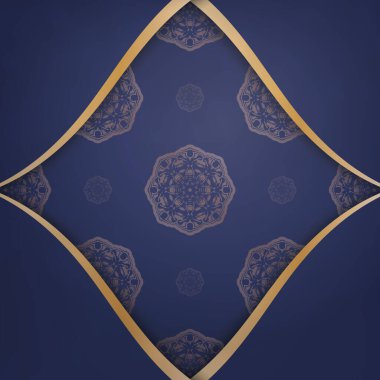 Koyu mavi kartvizitli, bağlantıların için Yunan altın süslemeleri var..