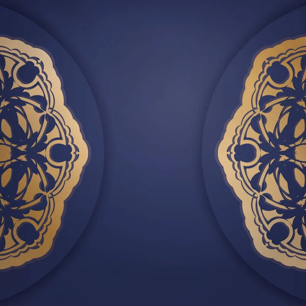 Koyu mavi renkli kartvizit, kontaklarınız için lüks altın süsler..