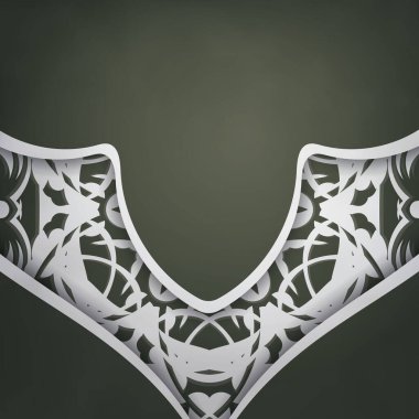 Tebrik Uçuşu koyu yeşil, markanız için Hint beyaz desenli..