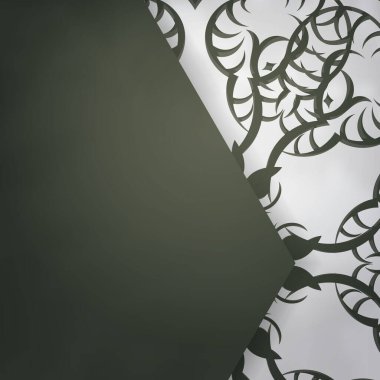 Markanız için koyu yeşil broşür ve lüks beyaz süsler..