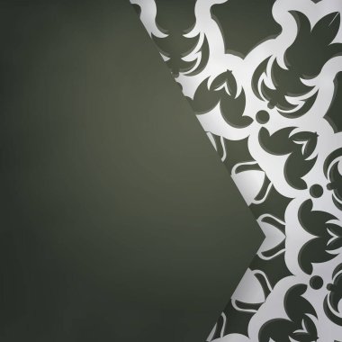 Koyu yeşil kart, markanız için Hint beyazı süsler..