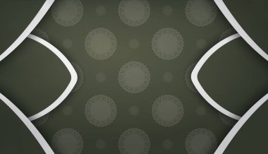 Logonuz altında Yunanca beyaz desenli koyu yeşil arkaplan