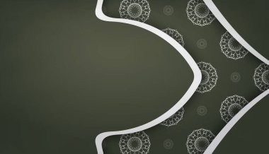 Yunan beyaz desenli koyu yeşil sancak ve metninin altında