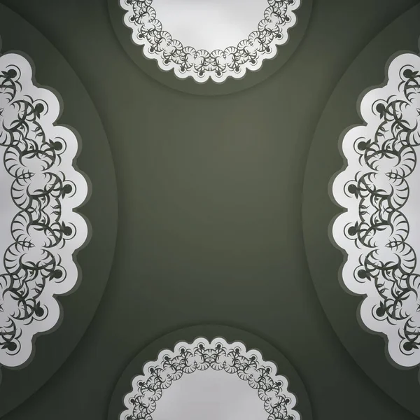 Koyu yeşil renkli, Hint beyaz desenli bir ilan. Tebrikler..