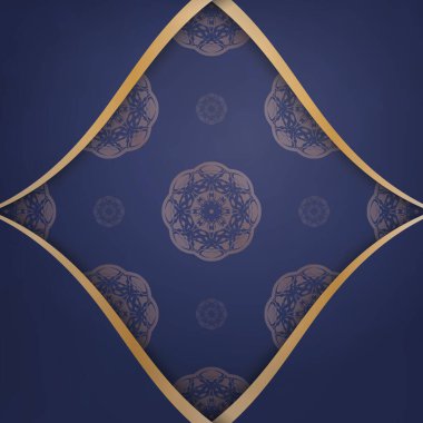 Koyu mavi kartvizitli, kontaklarınız için altın takılar..