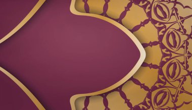 Logonuz altında Yunan altın desenli Burgonya bayrağı