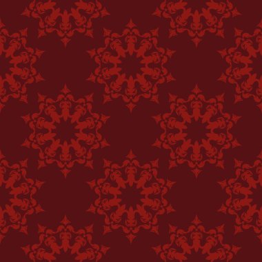 Dekoratif çiçekleri olan kusursuz bir arka plan. Meksika mı? Elle kumandalı tasarım. Etnik boho süsü. Tekstil. Web tasarımı veya yazdırma için vektör illüstrasyonu.