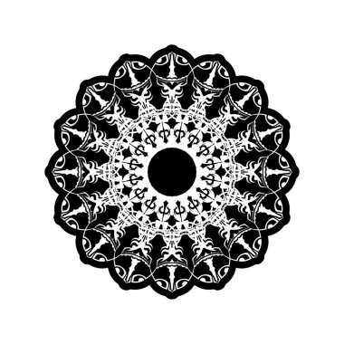 Renkler için Basit Mandala ŞekliName Vektör Mandala. Çiçek. Çiçek. Doğulu. Kitap sayfası. Özet.