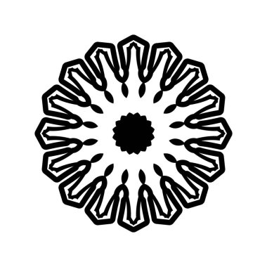 Renkler için Basit Mandala ŞekliName Vektör Mandala. Çiçek. Çiçek. Doğulu. Kitap sayfası. Özet.