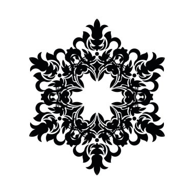 Renkler için Basit Mandala ŞekliName Vektör Mandala. Çiçek. Çiçek. Doğulu. Kitap sayfası. Özet.