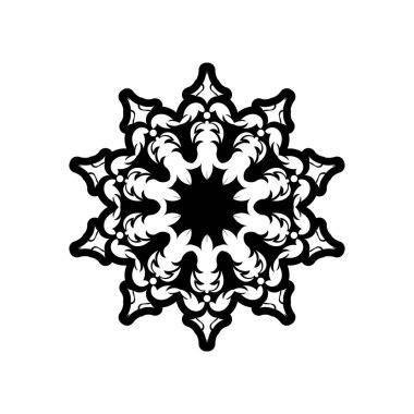 Renkler için Basit Mandala ŞekliName Vektör Mandala. Çiçek. Çiçek. Doğulu. Kitap sayfası. Özet.