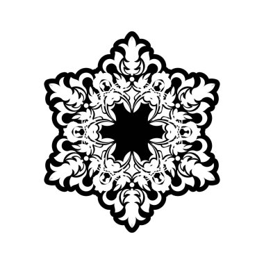 Renkler için Basit Mandala ŞekliName Vektör Mandala. Çiçek. Çiçek. Doğulu. Kitap sayfası. Özet.