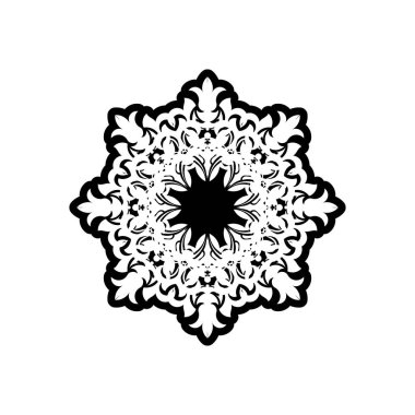 Renkler için Basit Mandala ŞekliName Vektör Mandala. Çiçek. Çiçek. Doğulu. Kitap sayfası. Özet.