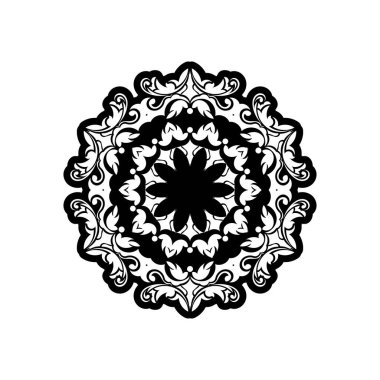 Renkler için Basit Mandala ŞekliName Vektör Mandala. Çiçek. Çiçek. Doğulu. Kitap sayfası. Özet.