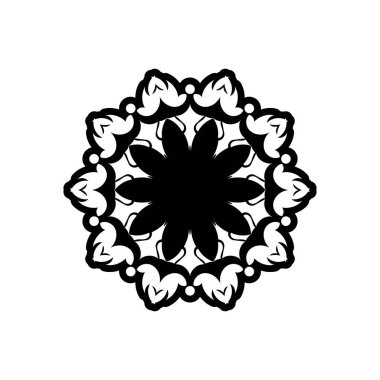 Renkler için Basit Mandala ŞekliName Vektör Mandala. Çiçek. Çiçek. Doğulu. Kitap sayfası. Özet.