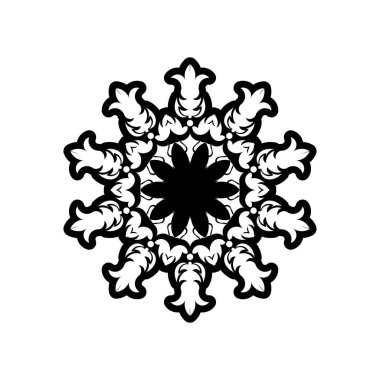 Renkler için Basit Mandala ŞekliName Vektör Mandala. Çiçek. Çiçek. Doğulu. Kitap sayfası. Özet.