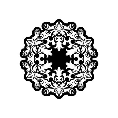 Renkler için Basit Mandala ŞekliName Vektör Mandala. Çiçek. Çiçek. Doğulu. Kitap sayfası. Özet.