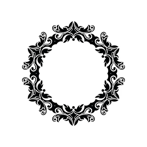 Forme Mandala Simple Pour Coloration Mandala Vectoriel Floral Une Fleur — Image vectorielle