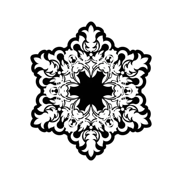 Prosty Kształt Mandala Kolorowania Wektor Mandala Kwiat Kwiat Orientalny Strona — Wektor stockowy