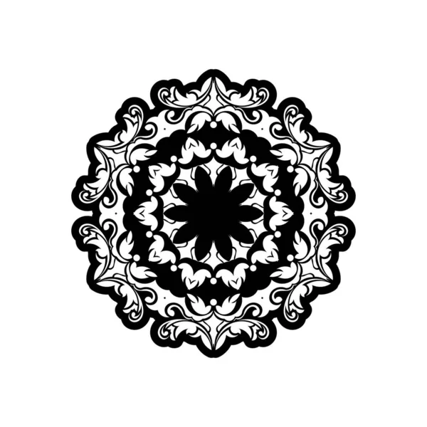 Jednoduchý Mandala Tvar Pro Zbarvení Vektor Mandala Květinová Květina Oriental — Stockový vektor