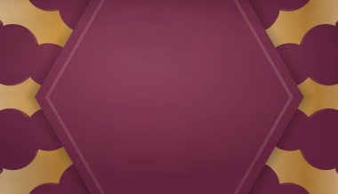 Logonuzun altında mandala altın desenli banner şablonu.