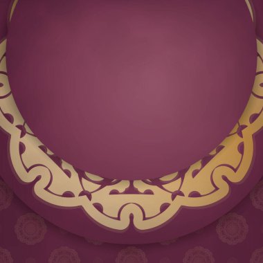 Markanız için Yunan altın desenli broşür şürü..