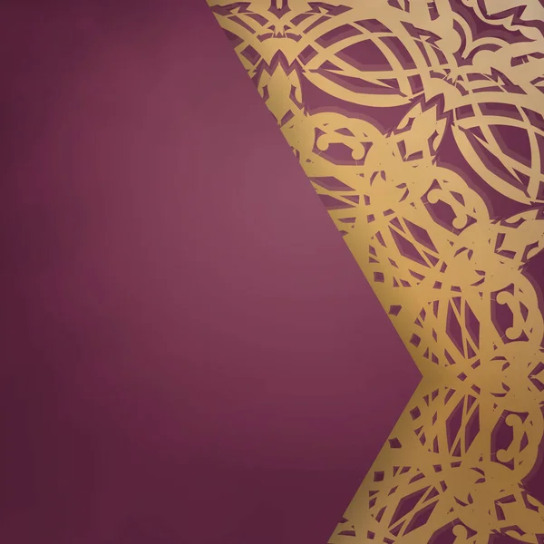 Klasik altın desenli broşür, tipografi için hazırlanıyor..